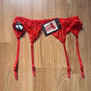 Leg Avenue Scarlet Lace Garter Belt